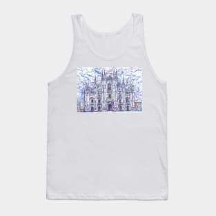 DUOMO,MILAN CATHEDRAL watercolor and ink painting Tank Top